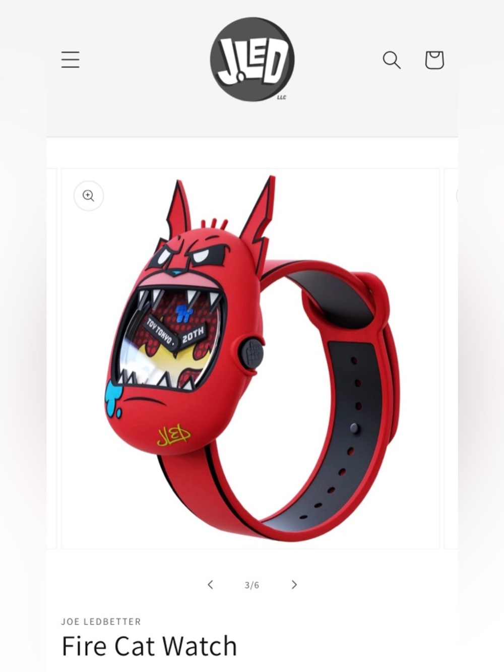 NIB Toy Tokyo X Misfit 20th Anniversary Joe Ledbetter-Fire Cat Japanese Watch